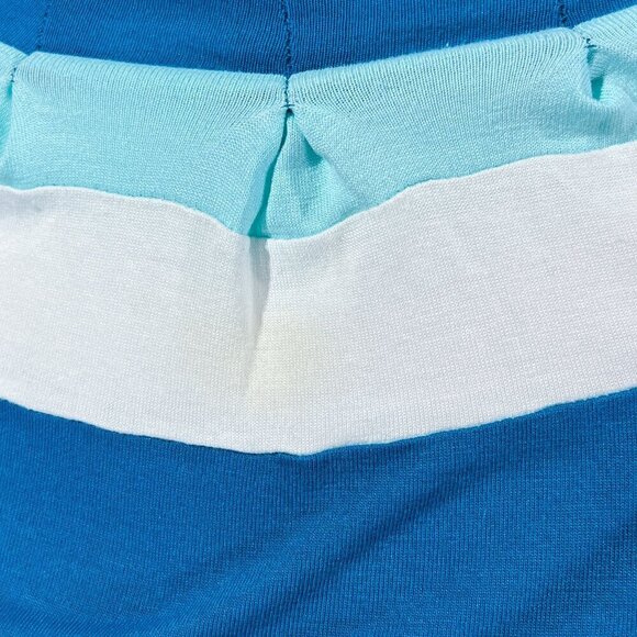 New York & Company Tank Top | Blue & White | Medium | Scoop Neck | Colorful - Picture 8 of 11